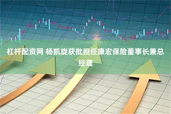 杠杆配资网 杨凯旋获批担任康宏保险董事长兼总经理